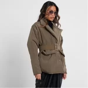 Image of I Saw It First Utility Puffer Coat - Green