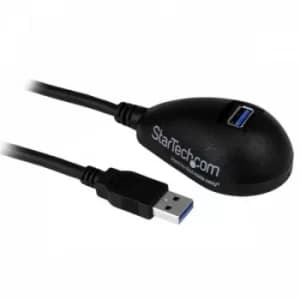 Image of StarTech 5 Feet Desktop SuperSpeed USB 3.0 Male to Female Extension CableBlack