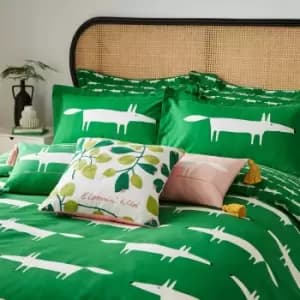 Image of Scion Mr Fox Kingsize Duvet Cover Set, Mint Leaf