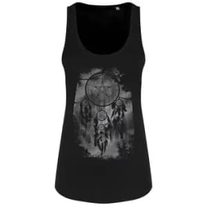 Image of Unorthodox Collective Womens/Ladies Pentagram Dreamcatcher Floaty Tank (XX Large (UK 16-18)) (Black)