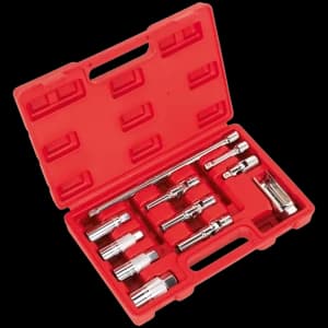Image of Sealey 11 Piece 3/8" Drive Master Spark/Glow Plug and Oxygen Sensor Service Set 3/8"