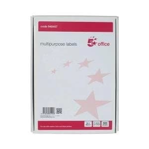 Image of Office Multipurpose Labels Laser Copier Inkjet 21 Per Sheet 64x38mm