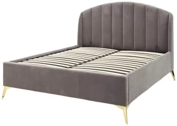 Image of GFW Pettine King Size End Lift Ottoman Bed Frame - Grey