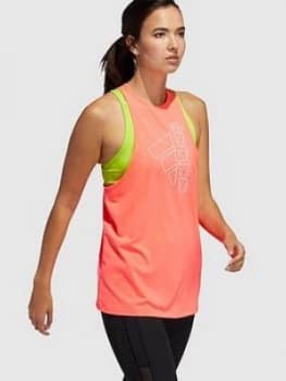 Image of adidas Tech Badge of Sport Tank - Pink, Size XS, Women