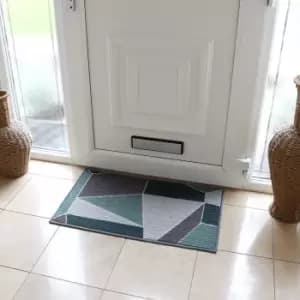 Image of JVL Fiora Doormat Duck Egg (Blue)