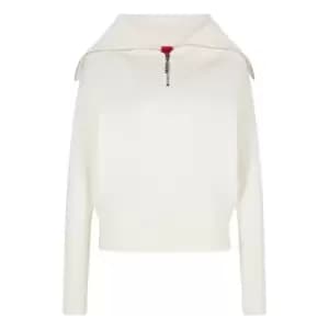 Image of HUGO Sajit Zip Knit - White