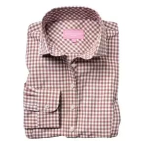 Image of Brook Taverner Womens/Ladies Kansas Gingham Long Sleeve Shirt (20 UK) (Brown)
