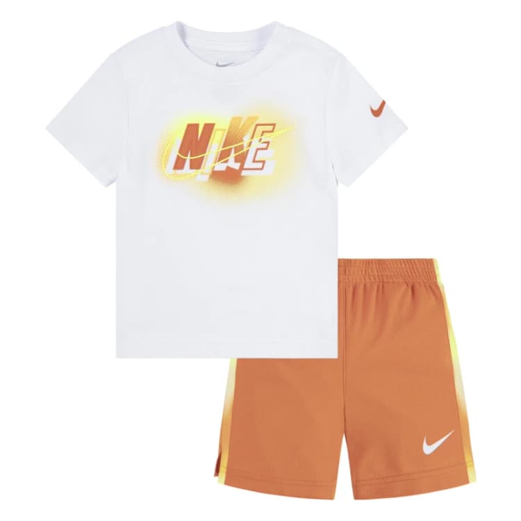 Image of Nike Tee Short Set In09 Regular Fit T-Shirts 2-3 Yrs Orange 31863012125