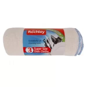 Image of Rochley Bleached Dish Cloths Roll 6