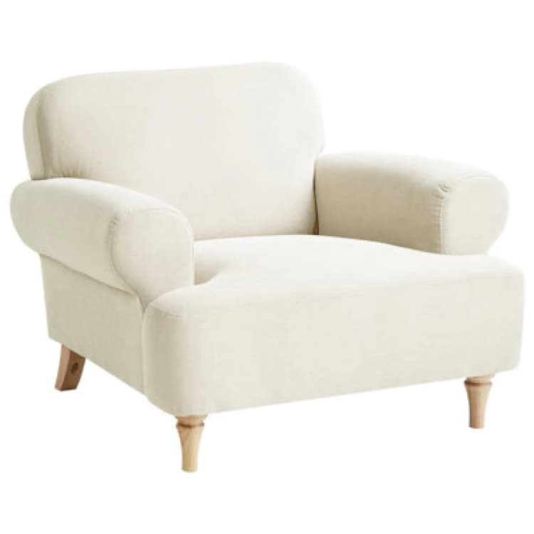 Image of Beliani Fabric Armchair Beige Kiberg