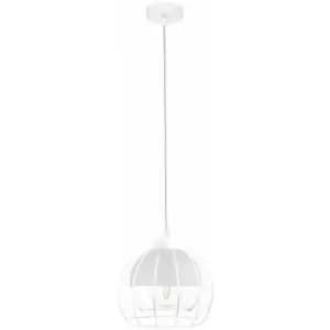 Image of Keter Lighting - Keter Solo Dome Pendant Ceiling Light White, 20cm, 1x E27