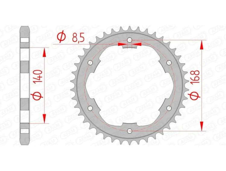 Image of AFAM 92634-42 Chain Sprocket Steel Chain Sprocket (5479)
