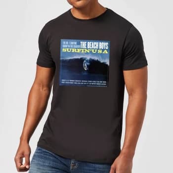 Image of The Beach Boys Surfin USA Mens T-Shirt - Black - 4XL - Black