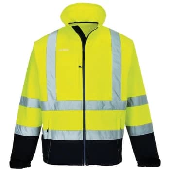 Image of Portwest - S425YNRXXL - sz 2XL Hi-Vis Contrast Softshell (3L) - Yellow/Navy
