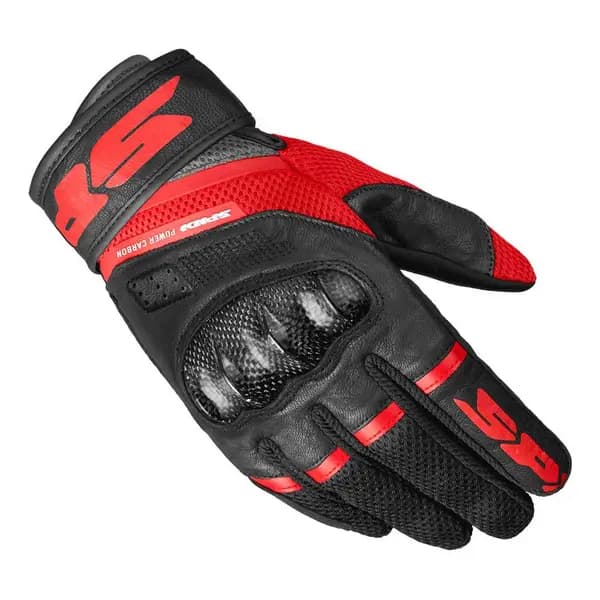 Image of Spidi Power Carbon Gloves Red Size 2XL