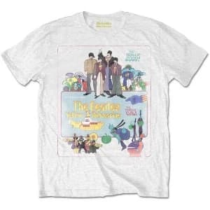 Image of The Beatles - Yellow Submarine Vintage Movie Poster Unisex Small T-Shirt - White