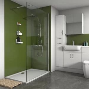 Image of Splashwall Matt Forest 3 sided Shower Panel kit (L)1200mm (W)1200mm (T)4mm