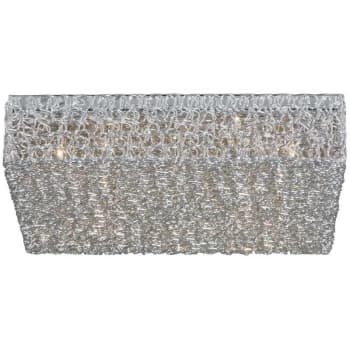 Image of Linea Verdace Wire Glass & Crystal Ceiling Light Aluminum