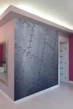 Image of Tiled Metal Wall Mural