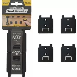 Image of Stealth Mounts 4 Pack Tool Mounts For DEWALT 18-54V XR Tools Black
