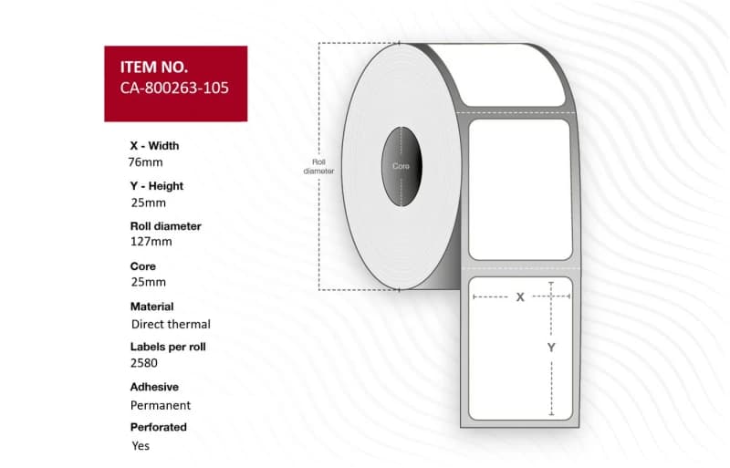 Image of CAPTURE Lel 76 x 25mm. Core 25mm.