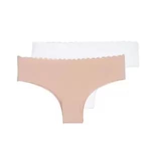 Image of DIM BODY TOUCH X2 womens Shorts in Beige - Sizes S,M,L