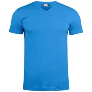Image of Clique Unisex Adult Basic Knitted V Neck T-Shirt (L) (Royal Blue)