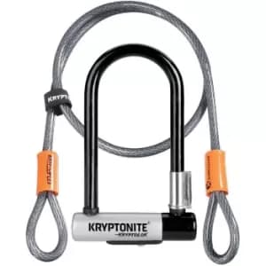 Image of Kryptonite Kyptolok Mini-7 D Lock with Kryptoflex Cable Sold Secure Gold - Black