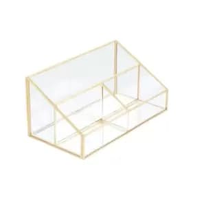 Image of Interiors by PH Clear Glass Makeup Organiser