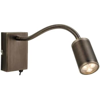 Image of Orion - LED 3 Light Flexi Indoor Wall Spotlight (Switched) Bronze - Firstlight