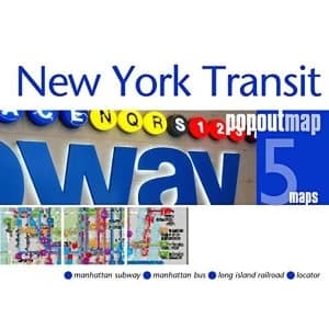 Image of New York Transit PopOut Map Sheet map, folded 2018