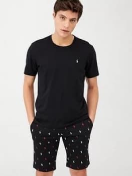 Image of Polo Ralph Lauren Logo Lounge T-Shirt - Black Size M Men