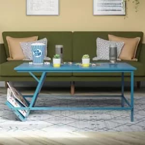 Image of Regal Living Room Coffee Table Blue Oak By Novogratz