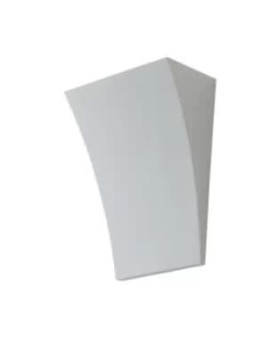 Image of Alma Paintable Plaster Wall Uplight Lamp Silver Leaf, G9