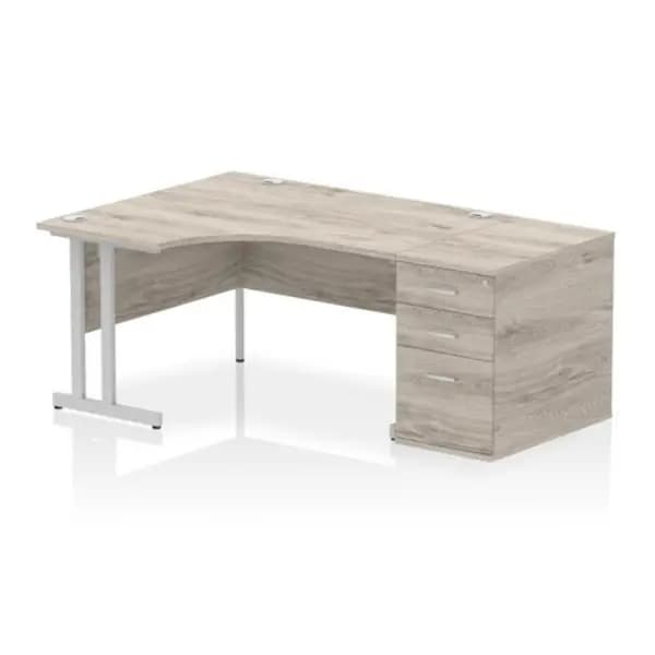 Image of Dynamic Office Solutions Impulse 1400mm Cantilever Left Crescent Desk Workstation I004269