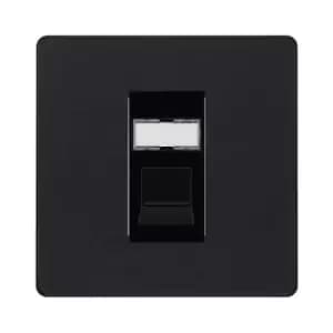 Image of BG Evolve Matt Black Single Rj45 Telephone Socket - PCDMBRJ451B