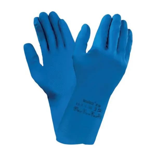 Image of Alphatec Ansell Versatouch 87-195 Latex Gloves 1 Pair Blue M AN87-195M