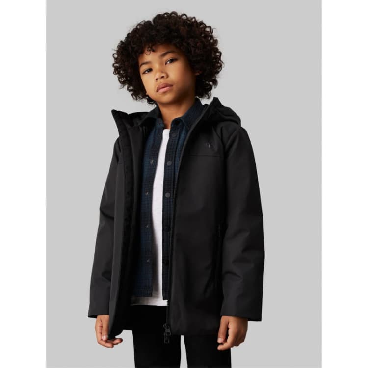 Image of Calvin Klein Jeans Hooded Jacket Juniors - Black One Size