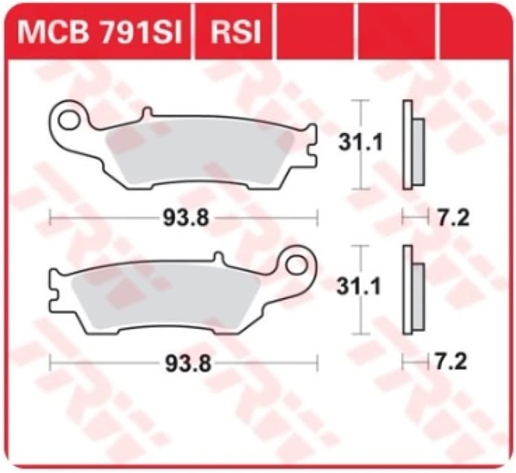 Image of TRW MCB791SI Brake pad set Brake Pad Set,disc brake (402)