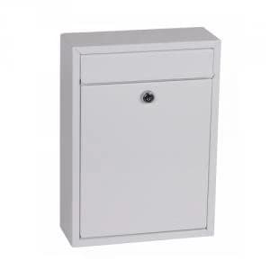 Image of Phoenix Letra Front Loading Mail Box MB0116KW in White with Key Lock
