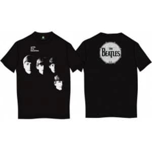 Image of With The Beatles Mens Black Vintage Print T Shirt: Large