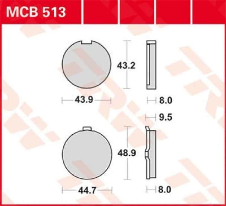 Image of TRW MCB513 Brake pad set Brake Pad Set,disc brake (402)