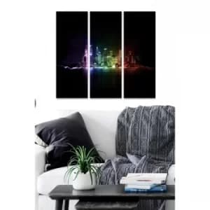 Image of MDFFTR1027 Multicolor Decorative MDF Painting (3 Pieces)