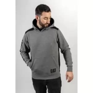 Image of Logo Panel Hooded Sweatshirt Grey Small