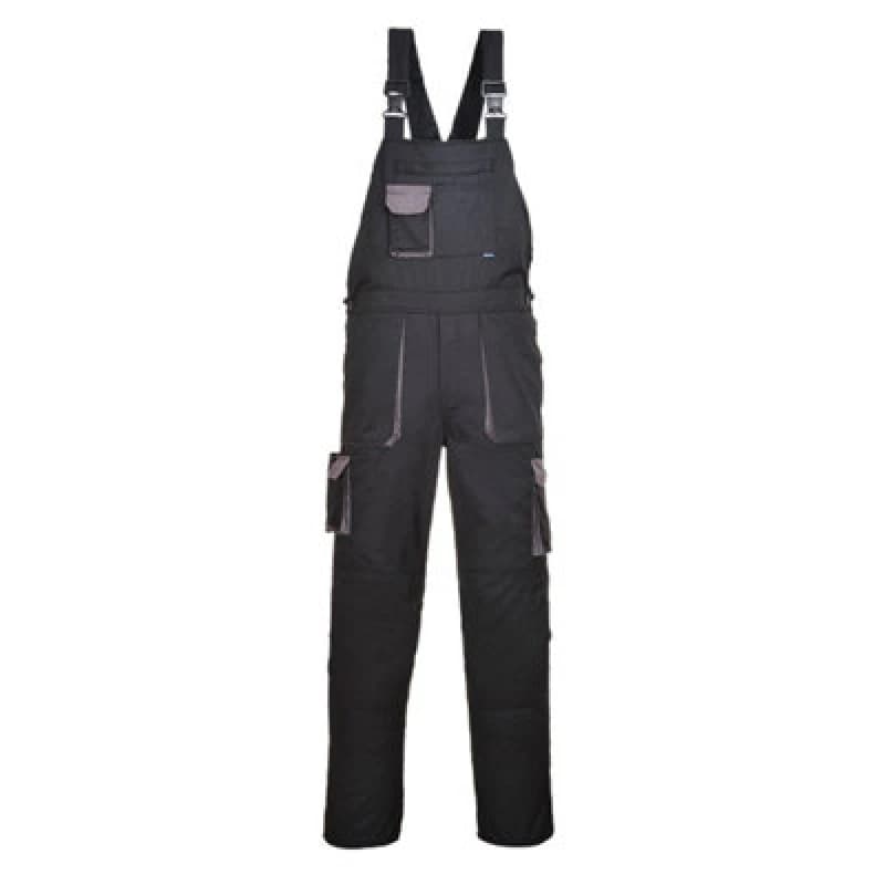 Image of Portwest Texo Contrast Bib and Brace TX12BKRXXXL Colour: Black