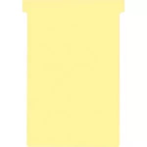 Image of Nobo Size 4 T-Cards Yellow Pack of 100