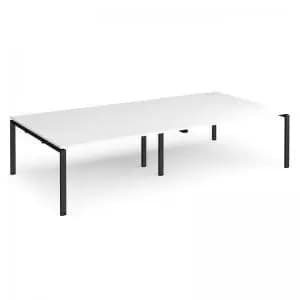Image of Adapt rectangular boardroom table 3200mm x 1600mm - Black frame and