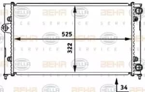 Image of Radiator Heat Exchanger 8MK376713-764 by BEHR
