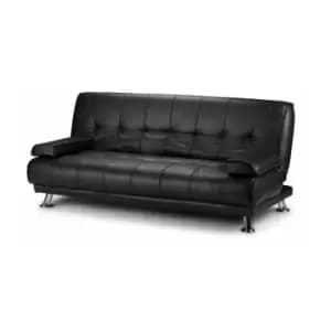 Image of Montana Black Faux Leather Sofa Bed