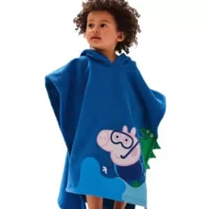 Image of Regatta Girls Peppa Hood Reflective Graphic Print Towel 1-3 Years